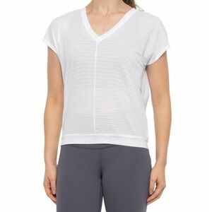 Splendid Studio Women Sheer V-Neck T-Shirt White XL RH3D955 WH1